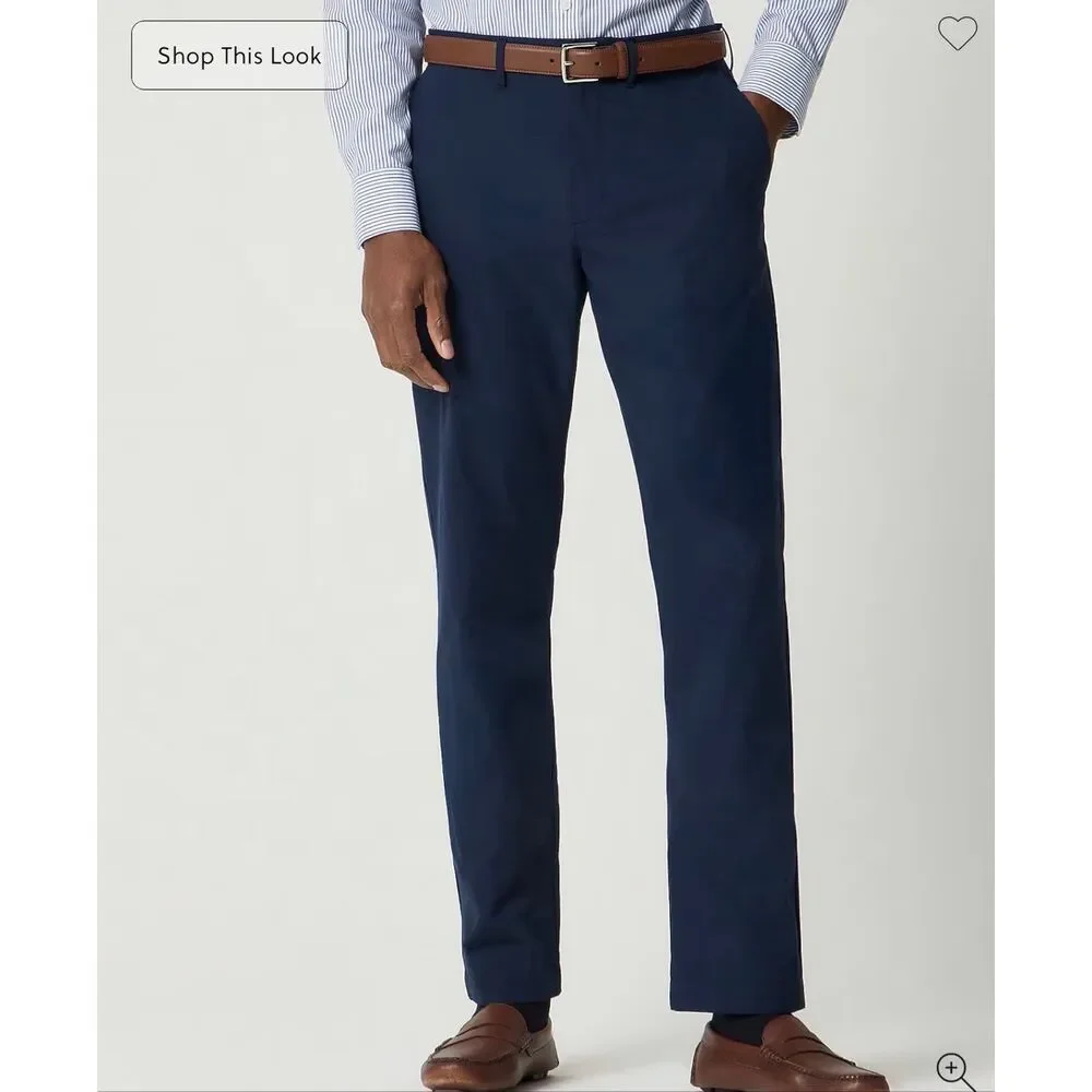 J. Crew Straight-fit tech chino pant in Navy NWT 31/30